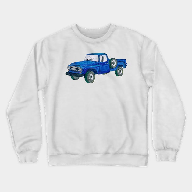 Blue Four-Wheeler Crewneck Sweatshirt by brookiev